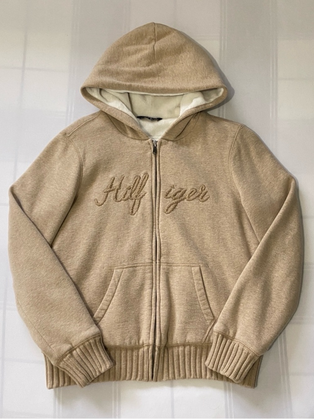 Tommy Hilfiger Fleece-Lined Zip Up Hoodie With Pockets